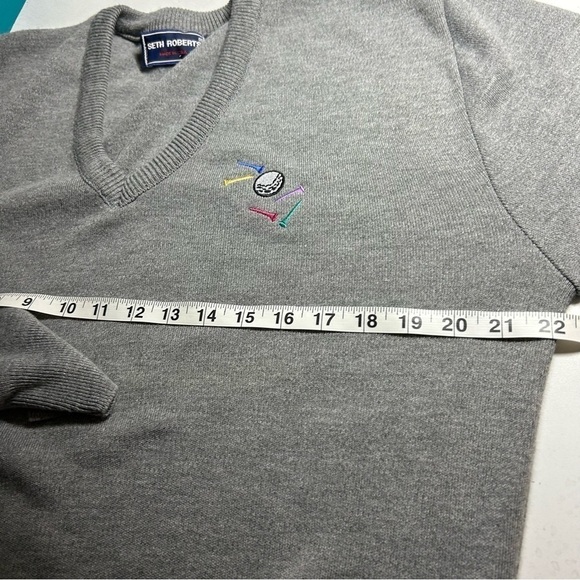 Seth Roberts V Neck Long Sleeve Golf Polo Sz Lrg - Picture 9 of 10